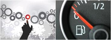 an empty tank will stop the gears...