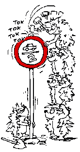 link to What? (image: hedgehogs with traffic sign)